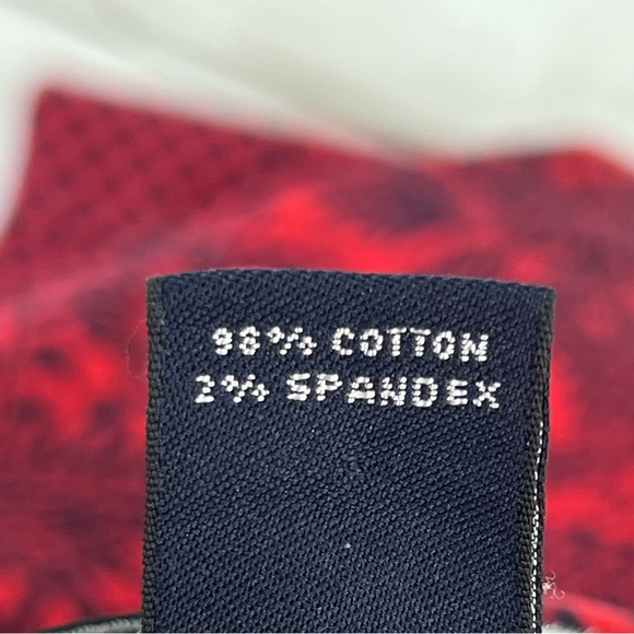 Lands' End Shorts Womens Size 10 Red Blue Paisley Print Mid Rise Stretch Casual - Picture 9 of 12